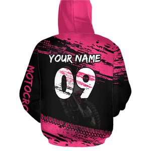 Adult&Kid Pink Custom Dirt Bike Jersey Motocross Jersey Upf30+ Motocross Shirt| CTP88