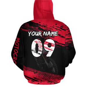 Adult&Kid Red Custom Dirt Bike Jersey Motocross Jersey Upf30+ Motocross Shirt| CTP88