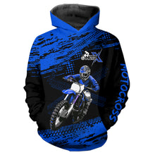 Load image into Gallery viewer, Adult&amp;Kid Blue Custom Dirt Bike Jersey Motocross Jersey Upf30+ Motocross Shirt| CTP88