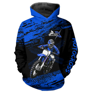 Adult&Kid Blue Custom Dirt Bike Jersey Motocross Jersey Upf30+ Motocross Shirt| CTP88