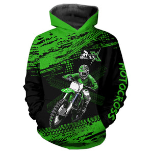 Adult&Kid Green Custom Dirt Bike Jersey Motocross Jersey Upf30+ Motocross Shirt| CTP88