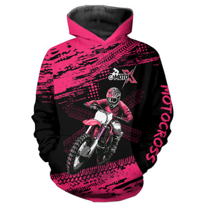 Adult&Kid Pink Custom Dirt Bike Jersey Motocross Jersey Upf30+ Motocross Shirt| CTP88