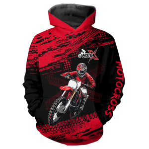 Adult&Kid Red Custom Dirt Bike Jersey Motocross Jersey Upf30+ Motocross Shirt| CTP88