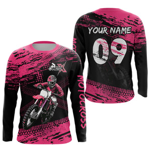 Adult&Kid Pink Custom Dirt Bike Jersey Motocross Jersey Upf30+ Motocross Shirt| CTP88