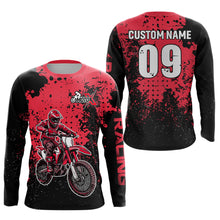 Load image into Gallery viewer, Custom Red Motocross Jersey for Men Women Upf30+ Dirt Bike Shirt Motorcycle Jersey| CTP11