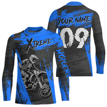 Load image into Gallery viewer, Adult&amp;Kid Blue Custom Dirt Bike Jersey Extreme Motocross Shirt Mens Women| CTP97