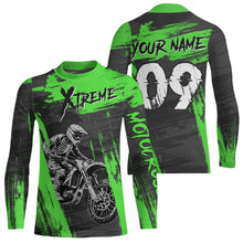 Load image into Gallery viewer, Adult&amp;Kid Green Custom Dirt Bike Jersey Extreme Motocross Shirt Mens Women| CTP97