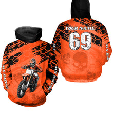 Load image into Gallery viewer, Custom Orange Motocross Jersey for Men Women Upf30+ Dirt Bike Shirt Motorcycle Jersey| CTP71