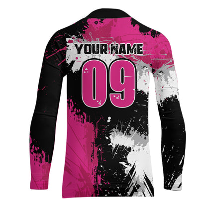 Adult&Kid Pink Custom Motocross Jersey UPF30+ MX Racing Dirt Bike Racewear| CTP34