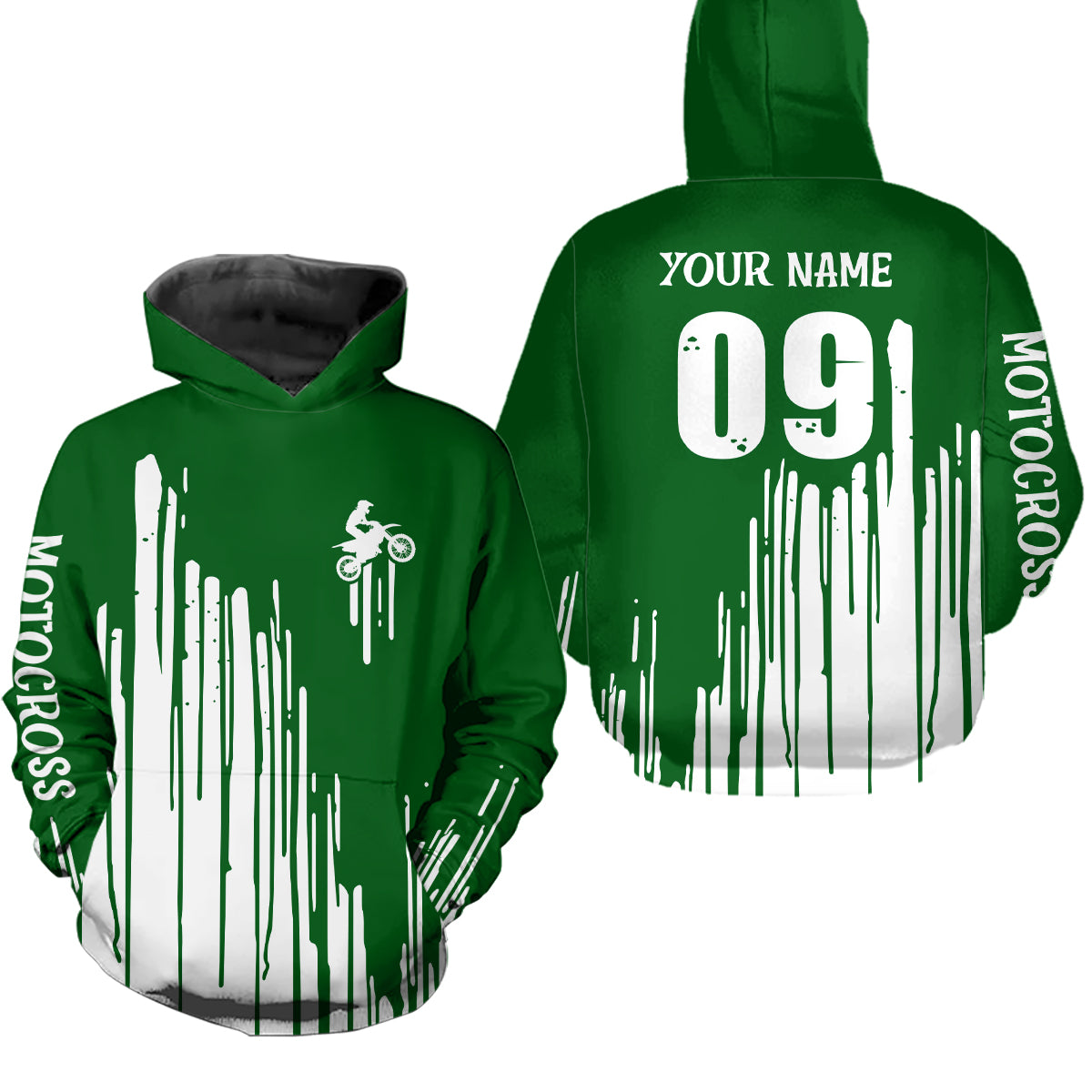 Adult&Kid green custom dirt bike jersey Motocross jersey upf30+ mens women Motocross Shirt| CTP06