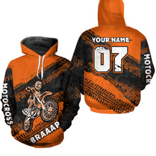 Load image into Gallery viewer, Custom Motocross Jersey Orange Mens Women Upf30+ Dirt Bike Jersey Racing Shirt| CTP09