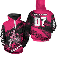 Load image into Gallery viewer, Custom Motocross Jersey Pink Mens Women Upf30+ Dirt Bike Jersey Racing Shirt| CTP09