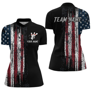 American Flag Bowling Jersey Men And Women Custom Bowling Shirts Unisex Polo Bowling Team Shirt CP16