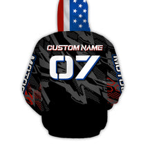 Load image into Gallery viewer, Adult&amp;Kid American Flag Custom Dirt Bike Jersey Motocross Jersey Upf30+ Motocross Shirt| CTP95