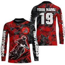 Load image into Gallery viewer, Adult&amp;Kid Red Custom Dirt Bike Jersey Motocross Jersey Upf30+ Motocross Shirt| CTP90