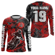 Load image into Gallery viewer, Adult&amp;Kid Red Custom Dirt Bike Jersey Motocross Jersey Upf30+ Motocross Shirt| CTP90