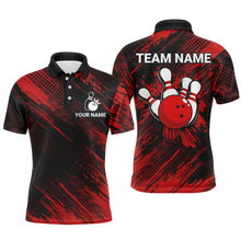 Load image into Gallery viewer, Red Bowling Jersey Men And Women Custom Bowling Shirts Unisex Polo Bowling Team Shirt CP17