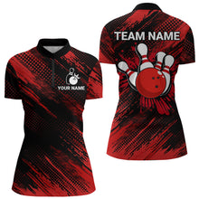 Load image into Gallery viewer, Red Bowling Jersey Men And Women Custom Bowling Shirts Unisex Polo Bowling Team Shirt CP17