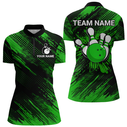 Green Bowling Jersey Men And Women Custom Bowling Shirts Unisex Polo Bowling Team Shirt CP17