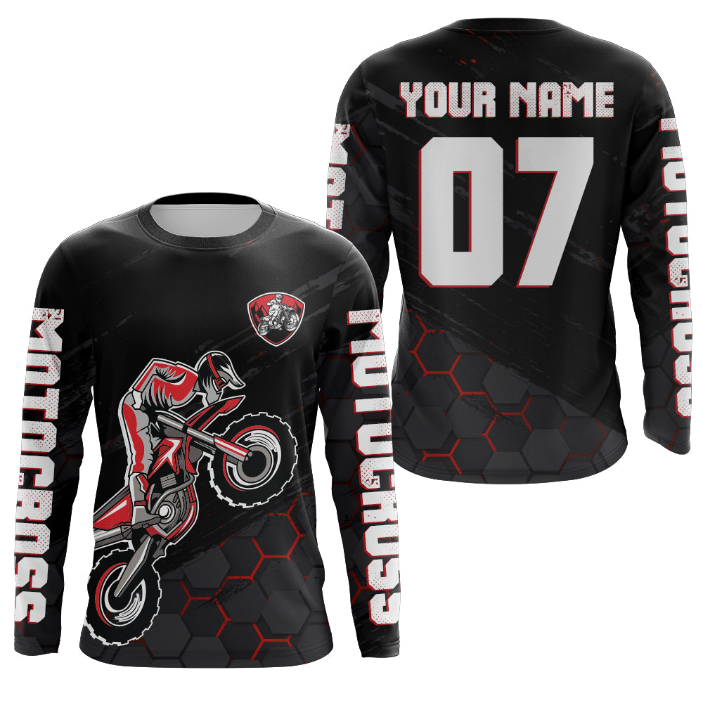 Motocross Jersey Upf30+ Custom Dirt Bike Jersey Mens Women Off-Road Jersey Adult&Kid| CTP47