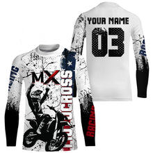 Load image into Gallery viewer, Custom White Motocross Jersey for Men Women Upf30+ Dirt Bike Shirt Racing Jersey| CTP103