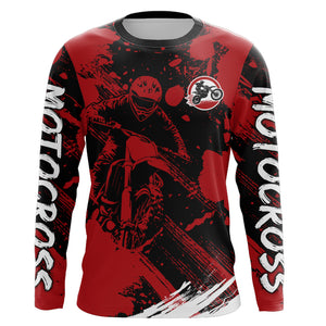 Adult&Kid Custom Motocross Jersey Upf30+ Mens Women Dirt Bike Shirt| CTP98