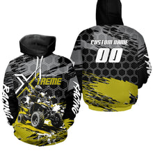 Load image into Gallery viewer, Yellow ATV Racing Hoodie Personalized Quad Bike Shirt Upf30+ Adult Youth Off-Road Atv Motocross Hoooded  NHN008