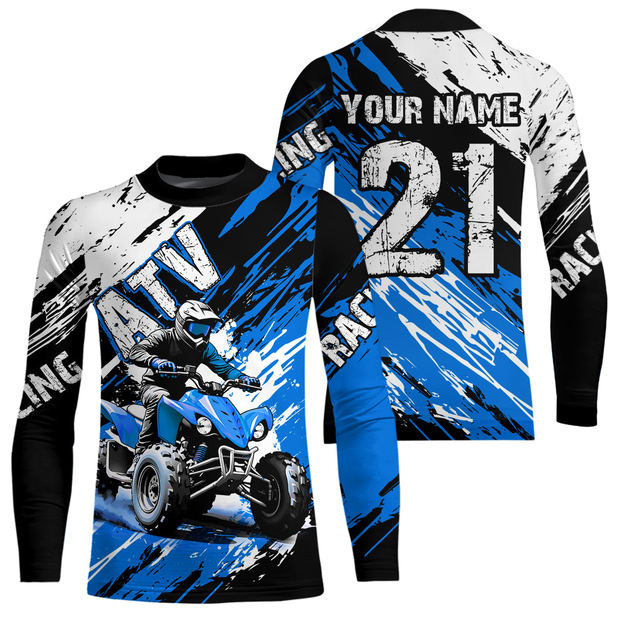 Blue Atv Motocross Jersey Custom Off-Road Quad Bike Shirt For Men Women Kid Youth Mx Dirt Bike NHN006