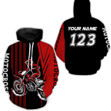 Load image into Gallery viewer, Adult&amp;Kid Custom Red Motocross Jersey Upf30+ Mens Women Dirt Bike Shirt Off Road Jersey| CTP100