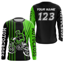 Load image into Gallery viewer, Adult&amp;Kid Custom Green Motocross Jersey Upf30+ Mens Women Dirt Bike Shirt Off Road Jersey| CTP100