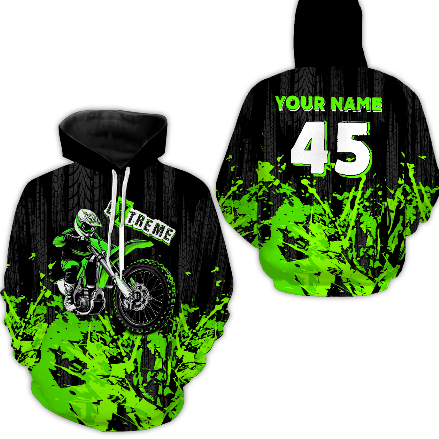 Adult&Kid green custom Motocross jersey upf30+ dirt bike jersey mens women Motocross Shirt| CTP01