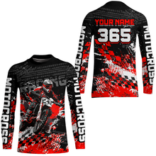 Load image into Gallery viewer, Red Dirt Bike Jersey Motocross Jersey Upf30+ Custom Mens Women Off-Road Jersey| CTP44