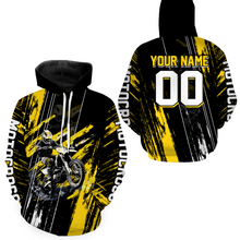 Load image into Gallery viewer, Adult&amp;Kid Yellow Dirt Bike Jersey Motocross Jersey Upf30+ Custom Mens Women Off-Road Jersey| CTP05