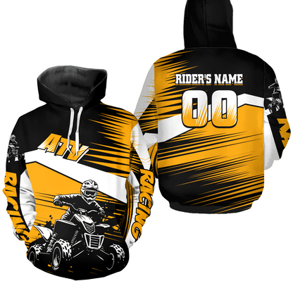 Custom Orange ATV Motocross Hoodie Jersey Kids Youth Quad Racing Hoodie Shirt For Men Women NHN001