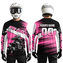 Load image into Gallery viewer, Custom Pink ATV Motocross Jersey for Adult Kids Youth Quad Dirt Bike Racing Shirt For Men Women NHN001
