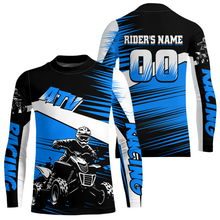 Load image into Gallery viewer, Custom Blue ATV Motocross Jersey for Adult Kids Youth Quad Dirt Bike Racing Shirt For Men Women NHN001