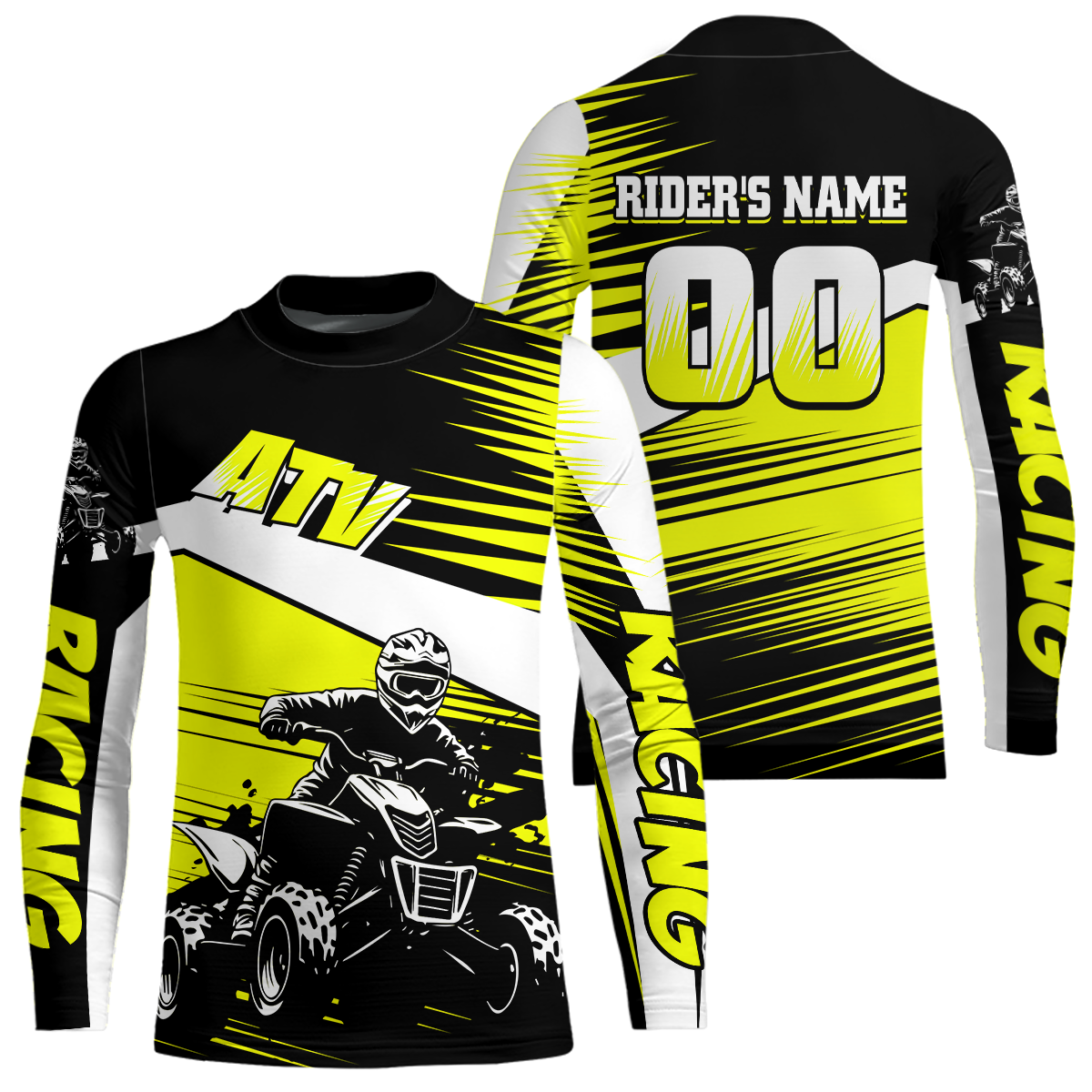Custom Yellow ATV Motocross Jersey for Adult Kids Youth Quad Dirt Bike Racing Shirt For Men Women NHN001