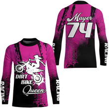 Load image into Gallery viewer, Dirt Bike Queen Custom Motocross Jersey for Girl Women Upf30+Racing Shirt| CTP10