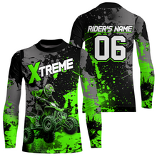 Load image into Gallery viewer, Custom Atv Motocross Shirt Green UPF30+ Extreme Quad Bike Off-Road Jersey Men Kid Mx Riding Shirts NHN010