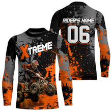 Load image into Gallery viewer, Custom Atv Motocross Shirt Orange UPF30+ Extreme Quad Bike Off-Road Jersey Men Kid Mx Riding Shirts NHN010