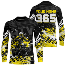 Load image into Gallery viewer, Custom Yellow ATV Motocross Jersey Upf30+ Quad Bike Shirt Extreme Racing Adult Youth Off-Road Quad Shirt NHN009