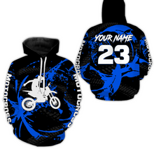 Load image into Gallery viewer, Custom Dirt Bike Jersey Blue Motocross Jersey Upf30+ Mens Women Racing Shirt| CTP28