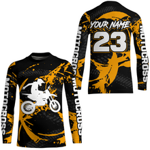 Load image into Gallery viewer, Custom Dirt Bike Jersey Orange Motocross Jersey Upf30+ Mens Women Racing Shirt| CTP28