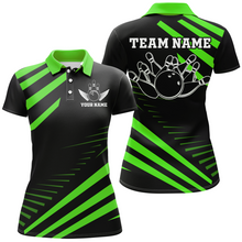 Load image into Gallery viewer, Green Bowling Jersey Men And Women Custom Bowling Team Shirts Unisex Bowling Polo Quarter-zip CP26