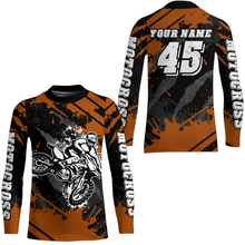 Load image into Gallery viewer, Custom Orange Motocross Jersey for Men Women Upf30+ Dirt Bike Shirt Motorcycle Jersey| CTP101