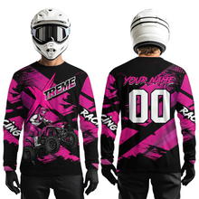 Load image into Gallery viewer, Custom Pink Quad Bike Jersey Motocross Shirt for Men Women Youth ATV Extreme Off-Road UPF30+ NHN012