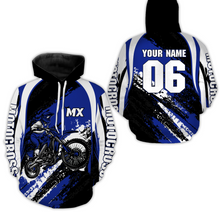 Load image into Gallery viewer, Custom Motocross Jersey Blue Dirt Bike Clothes Upf30+ Mens Women Motorcycle Jersey| CTP59