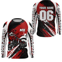 Load image into Gallery viewer, Custom Motocross Jersey Red Dirt Bike Clothes Upf30+ Mens Women Motorcycle Jersey| CTP59