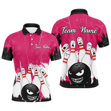 Load image into Gallery viewer, Pink Bowling Jersey Men And Women Custom Funny Bowling Shirts Unisex Polo Bowling Team Shirt CP15