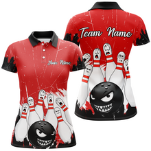 Load image into Gallery viewer, Red Bowling Jersey Men And Women Custom Funny Bowling Shirts Unisex Polo Bowling Team Shirt CP15
